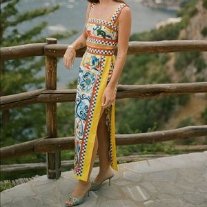 Dolce & Gabbana Majolica print two piece set